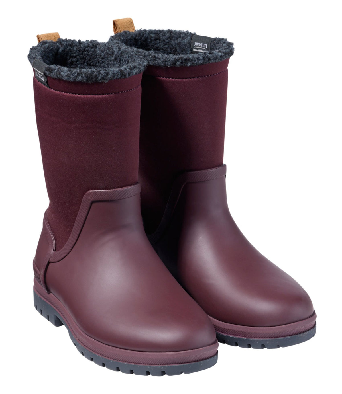 L.L.Bean Women's Rugged Winter Wellie® Boots, Waterproof Burgundy Brown