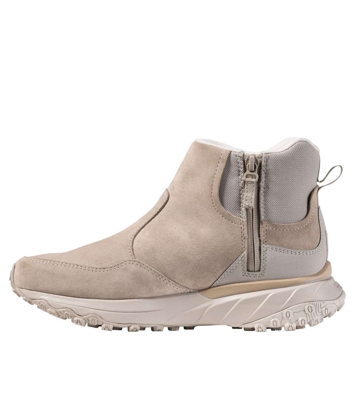 L.L.Bean Women's Snow Sneaker Sport Waterproof Boots, Pull-On Side Zip River Rock