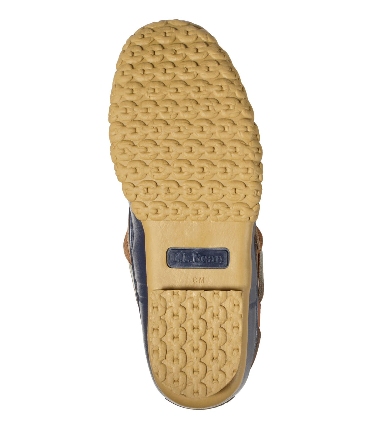 L.L.Bean Women's Bean Boots, Rubber Mocs Tan/Bright Navy/Gum