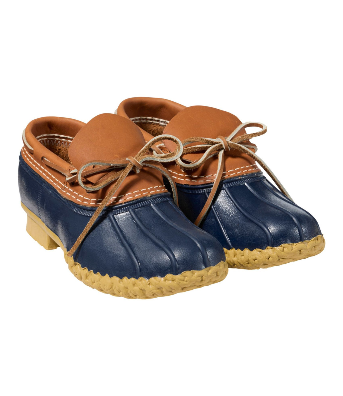 L.L.Bean Women's Bean Boots, Rubber Mocs Tan/Bright Navy/Gum