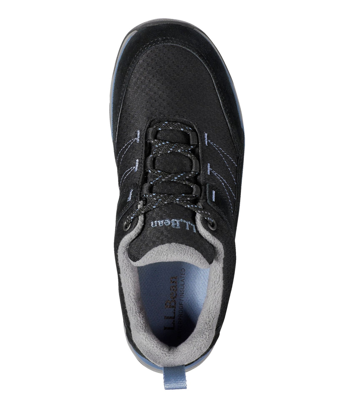 L.L.Bean Women's Snow Sneaker 5 Shoes, Lace-Up Black/Slate