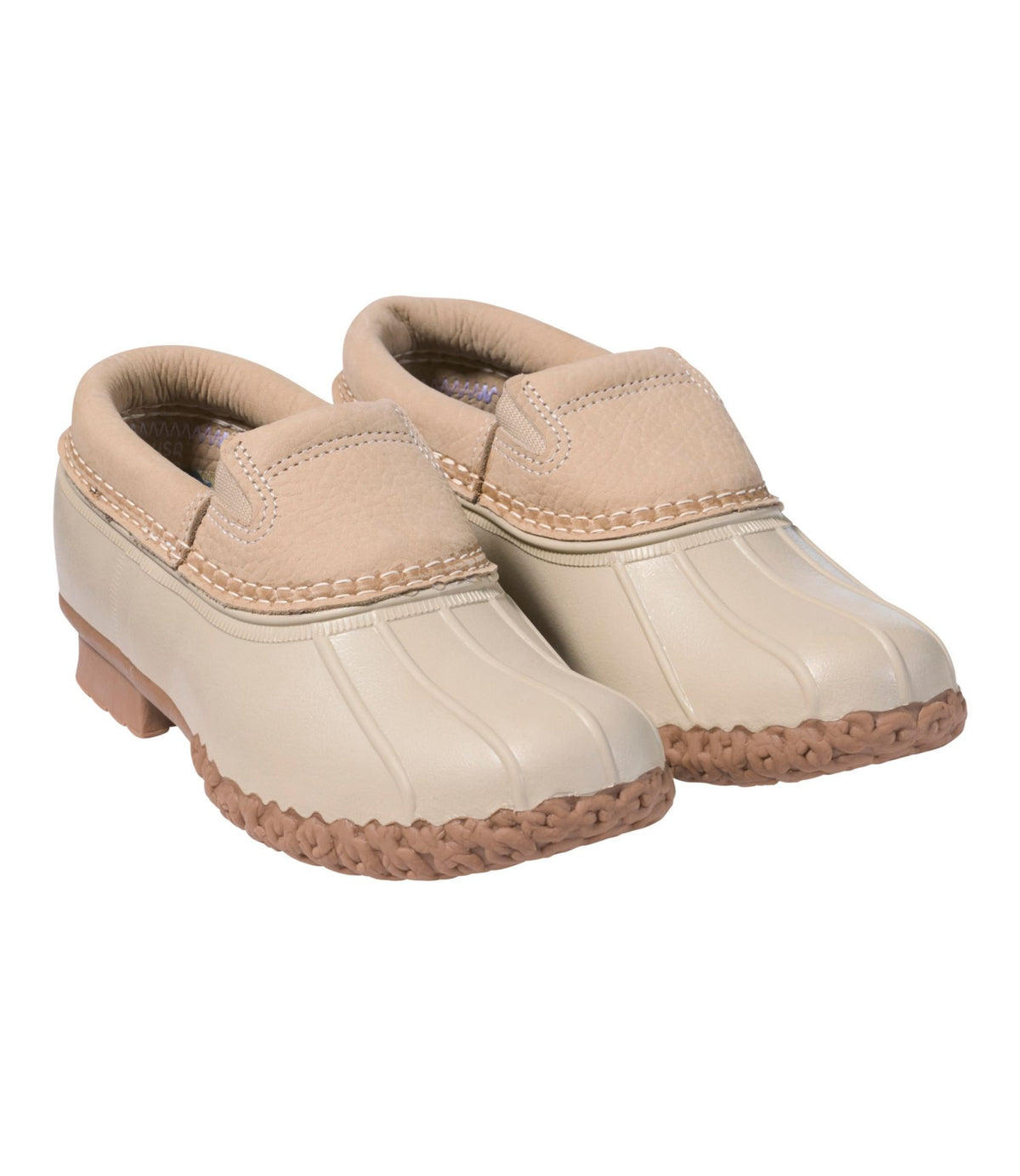L.L.Bean Women's Bean Boots, Slip-On Rubber Mocs Light Khaki/Light Khaki/Toasted Coconut