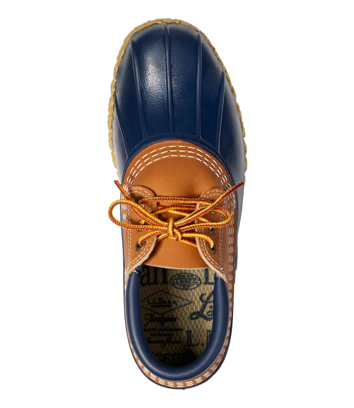 L.L.Bean Women's Bean Boots, Gumshoes Tan/Bright Navy/Gum