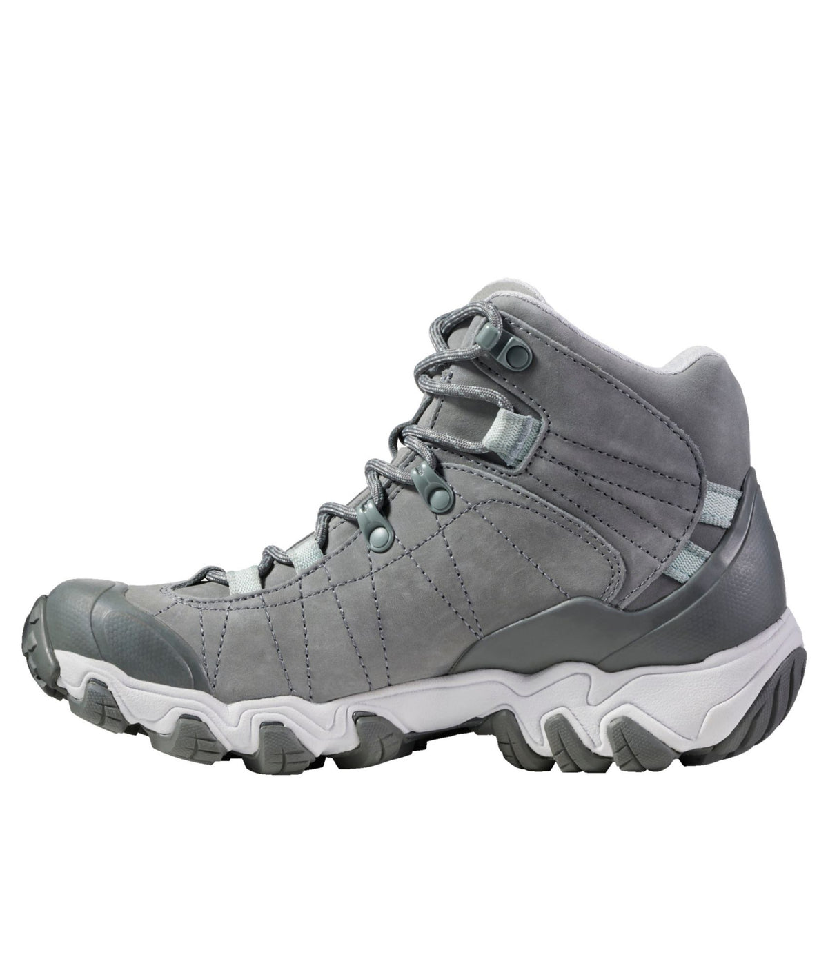 L.L.Bean Women's Oboz Bridger Mid B-Dry Hiking Boots Hazy Gray