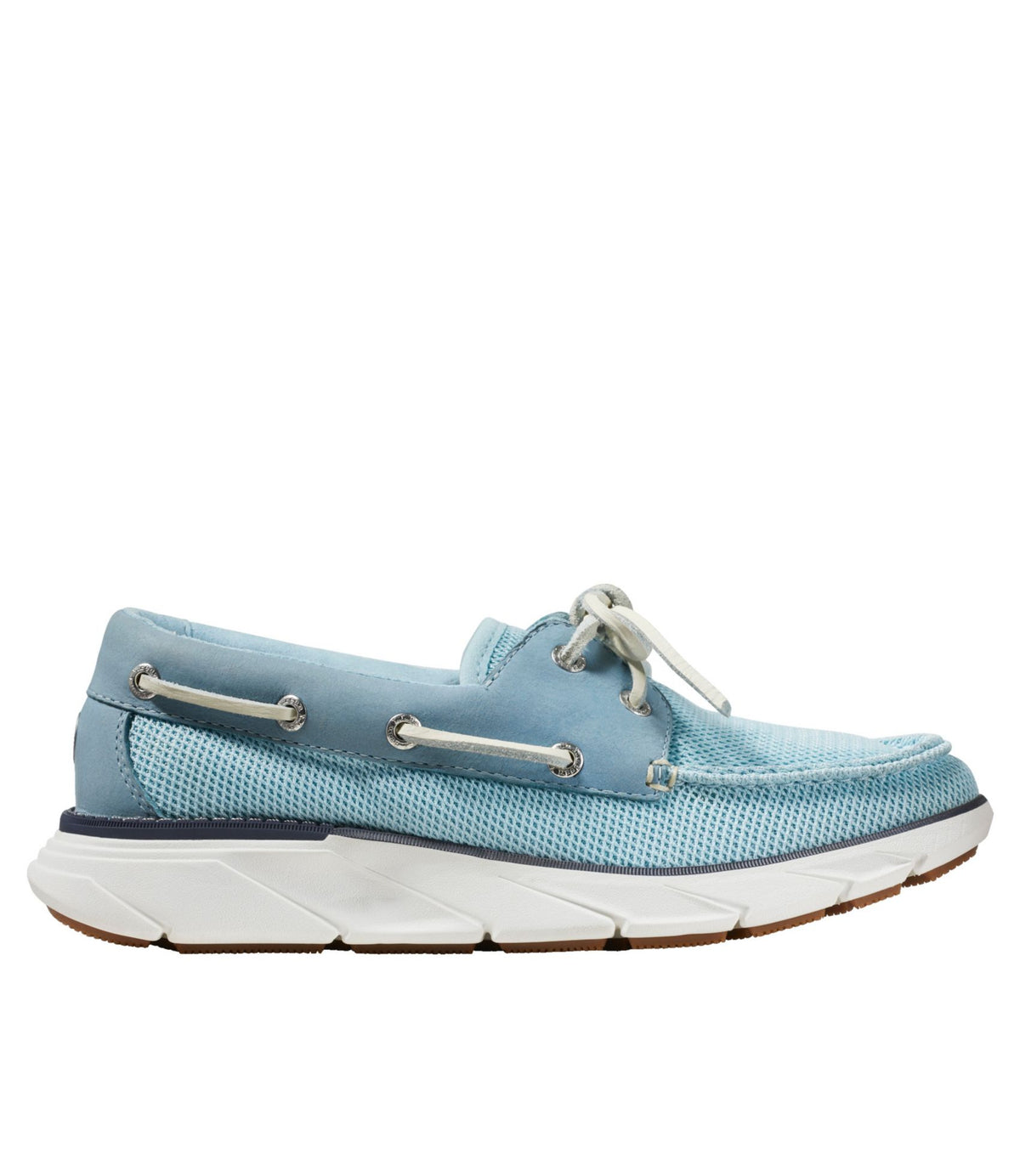 L.L.Bean Women's Kennebec Boat Shoes, 2-Eye Mist Blue