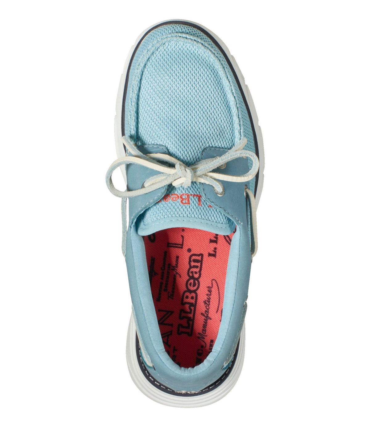 L.L.Bean Women's Kennebec Boat Shoes, 2-Eye Mist Blue