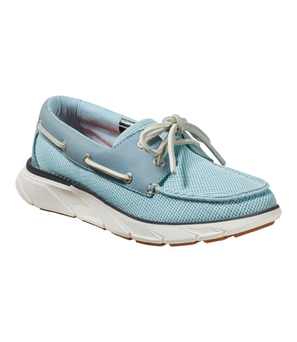 L.L.Bean Women's Kennebec Boat Shoes, 2-Eye Mist Blue