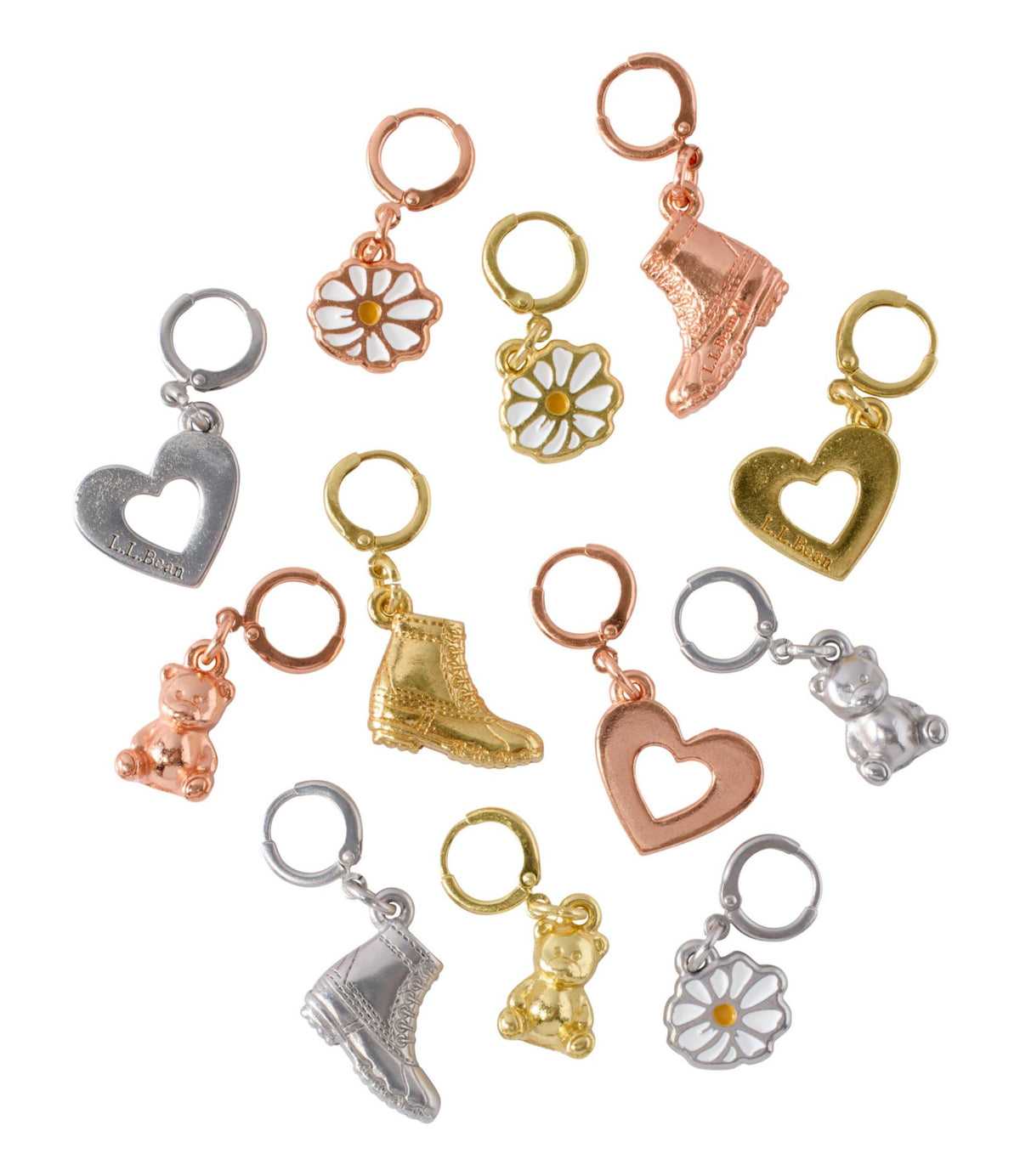 L.L.Bean L.L.Bean Footwear Charms, Fun Pack Gold