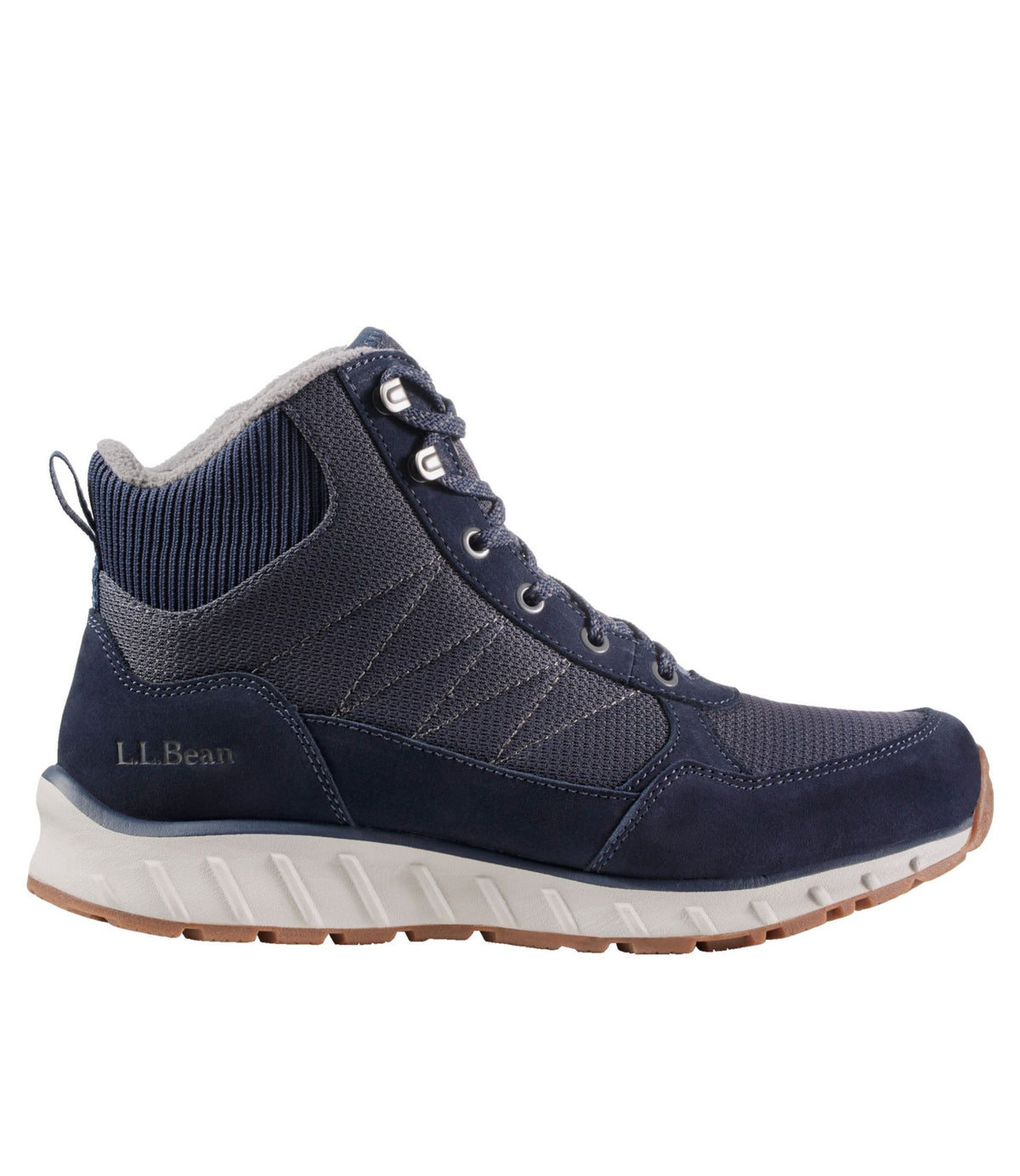 L.L.Bean Men's Snow Sneaker 5 Boots, Lace-Up Carbon Navy