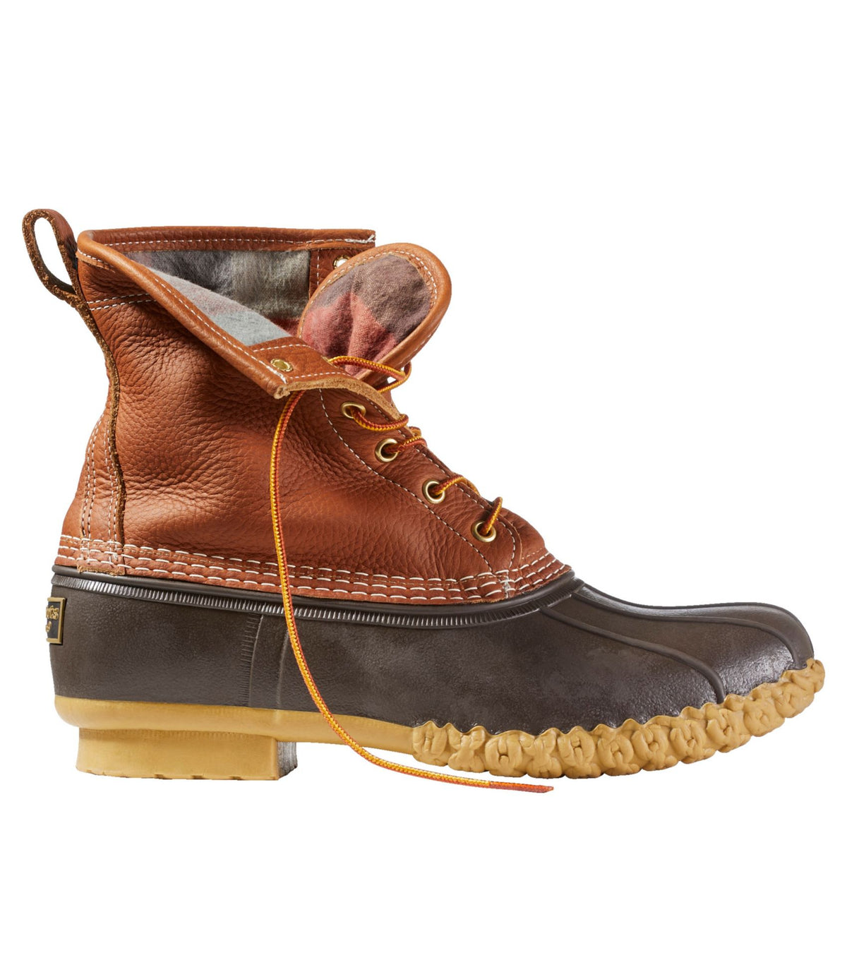 L.L.Bean Men's Bean Boots 8", Flannel-Lined Insulated Tan/Brown/Gum/Apple Cinnamon