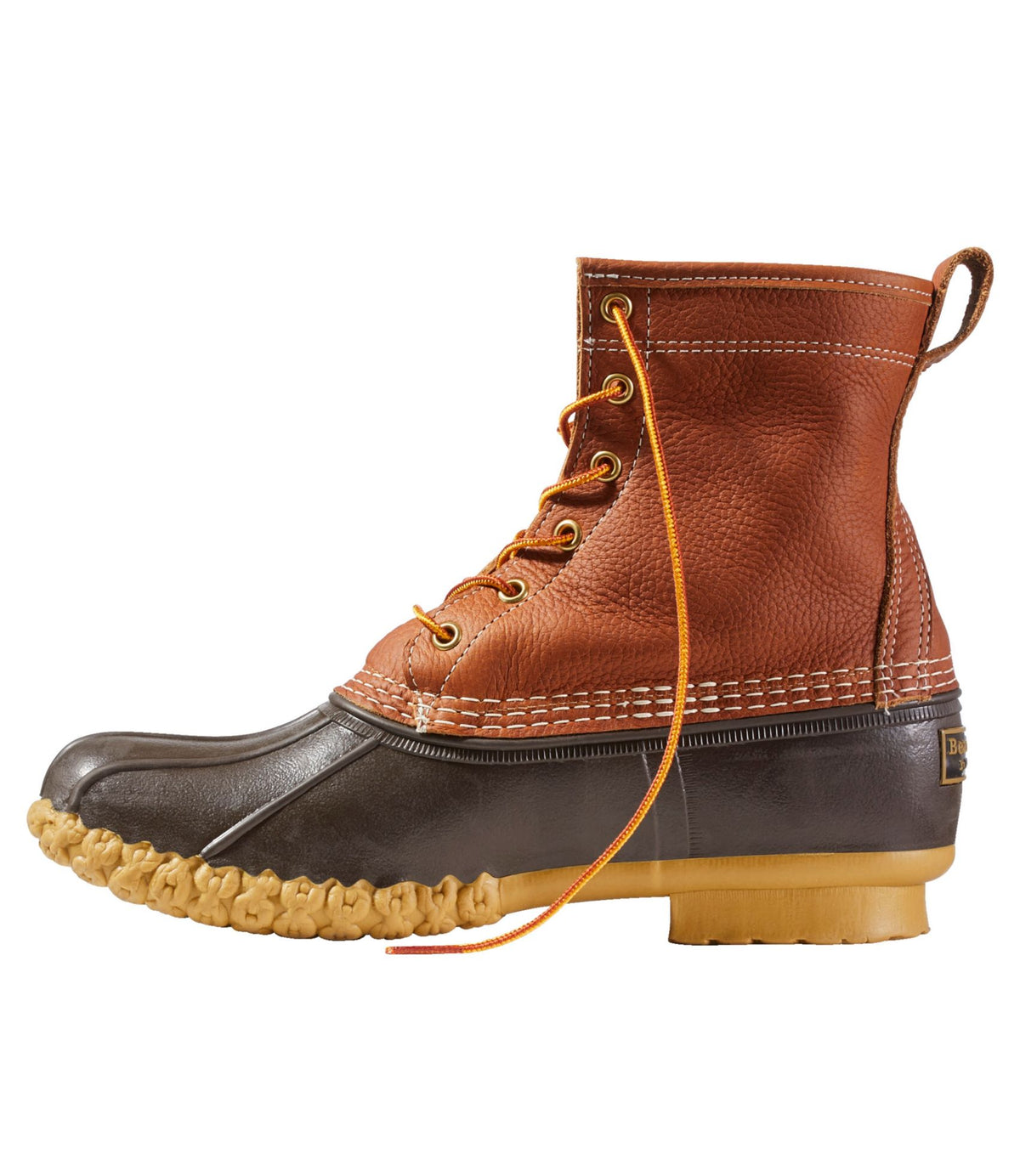 L.L.Bean Men's Bean Boots 8", Flannel-Lined Insulated Tan/Brown/Gum/Apple Cinnamon
