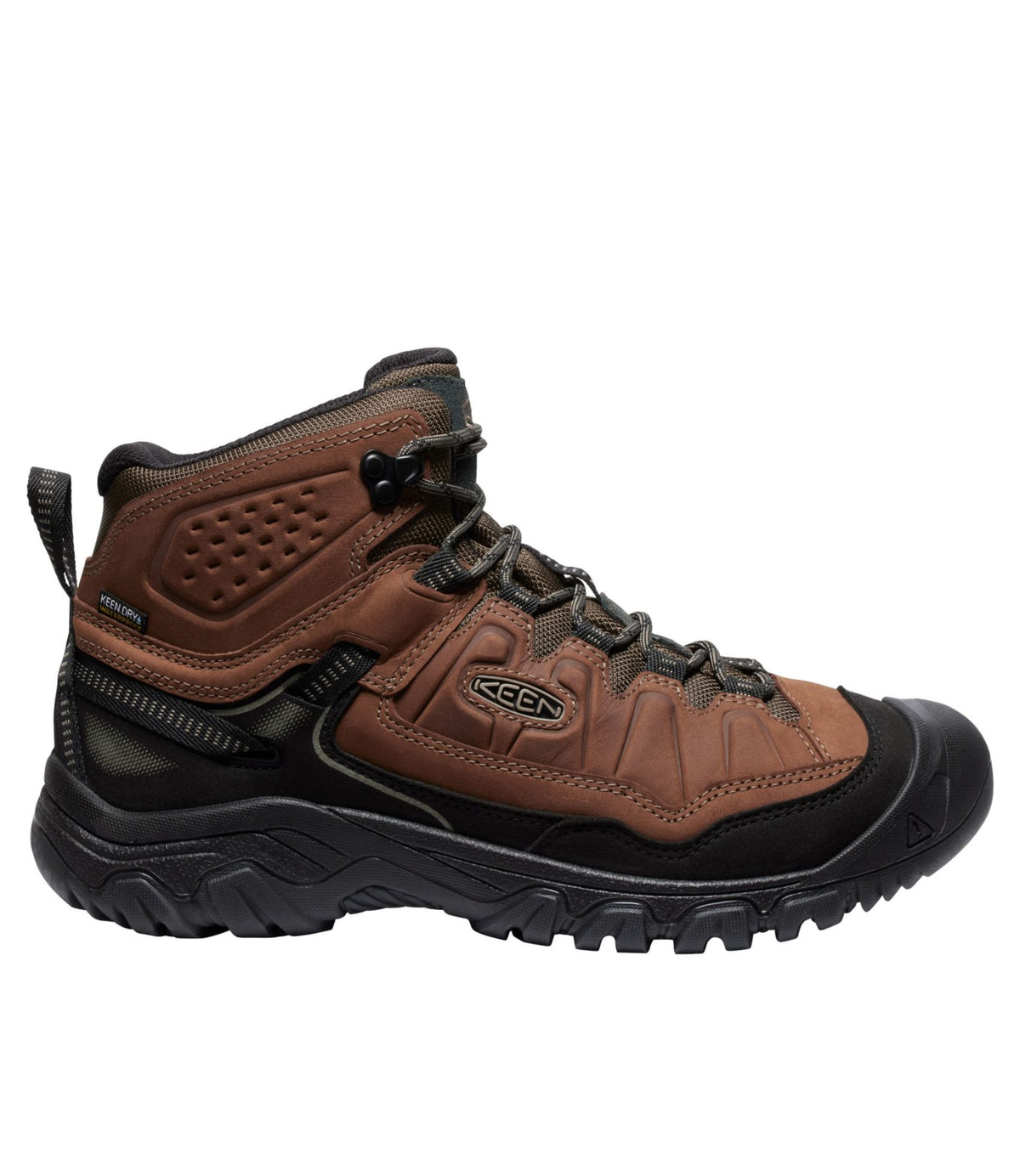 L.L.Bean Men's Keen Targhee IV Mid Waterproof Hiking Boots Bison/Black