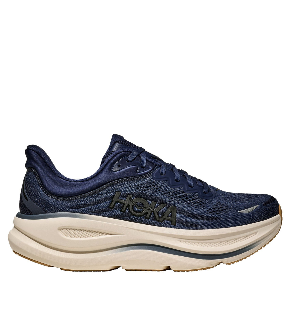 L.L.Bean Men's HOKA Bondi 9 Running Shoes Midnight Blue/Varsity Navy