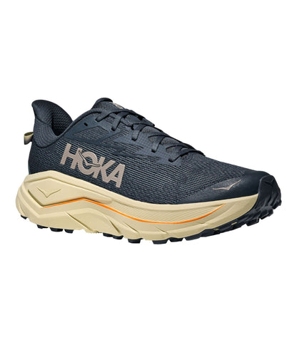 L.L.Bean Men's HOKA Challenger 8 Trail Shoes Faded Navy/Pampass Grass