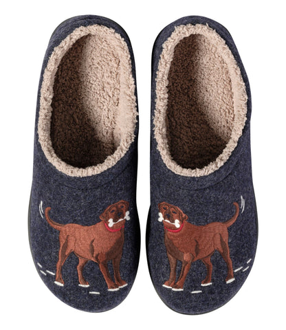 L.L.Bean Men's Daybreak Slippers, Motif ClassicNavy/DogBone