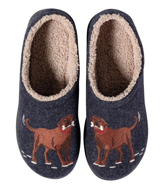 L.L.Bean Men's Daybreak Slippers, Motif ClassicNavy/DogBone
