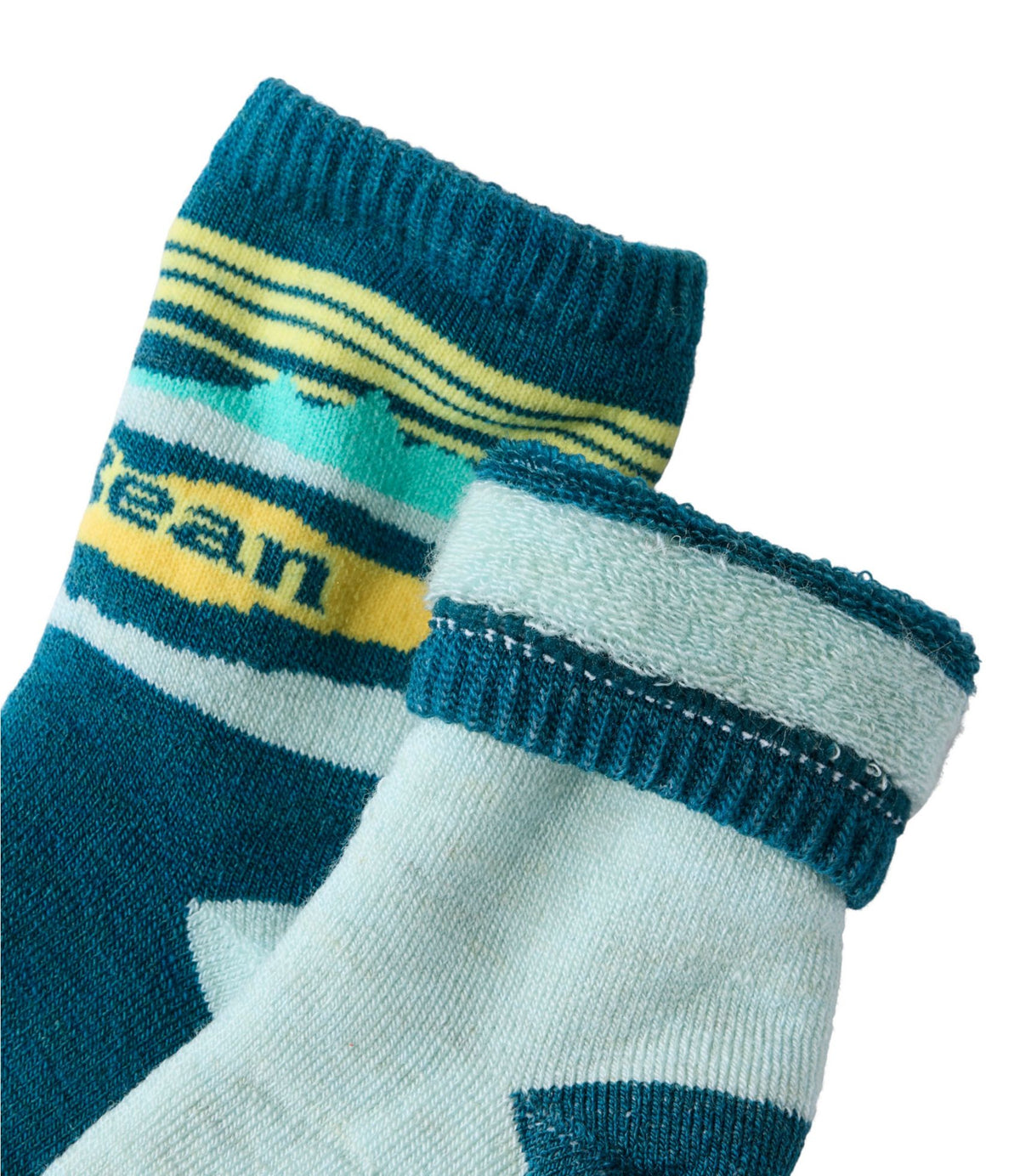 L.L.Bean Toddlers' Katahdin Socks, 2-Pack Deep Lake/Woodrose