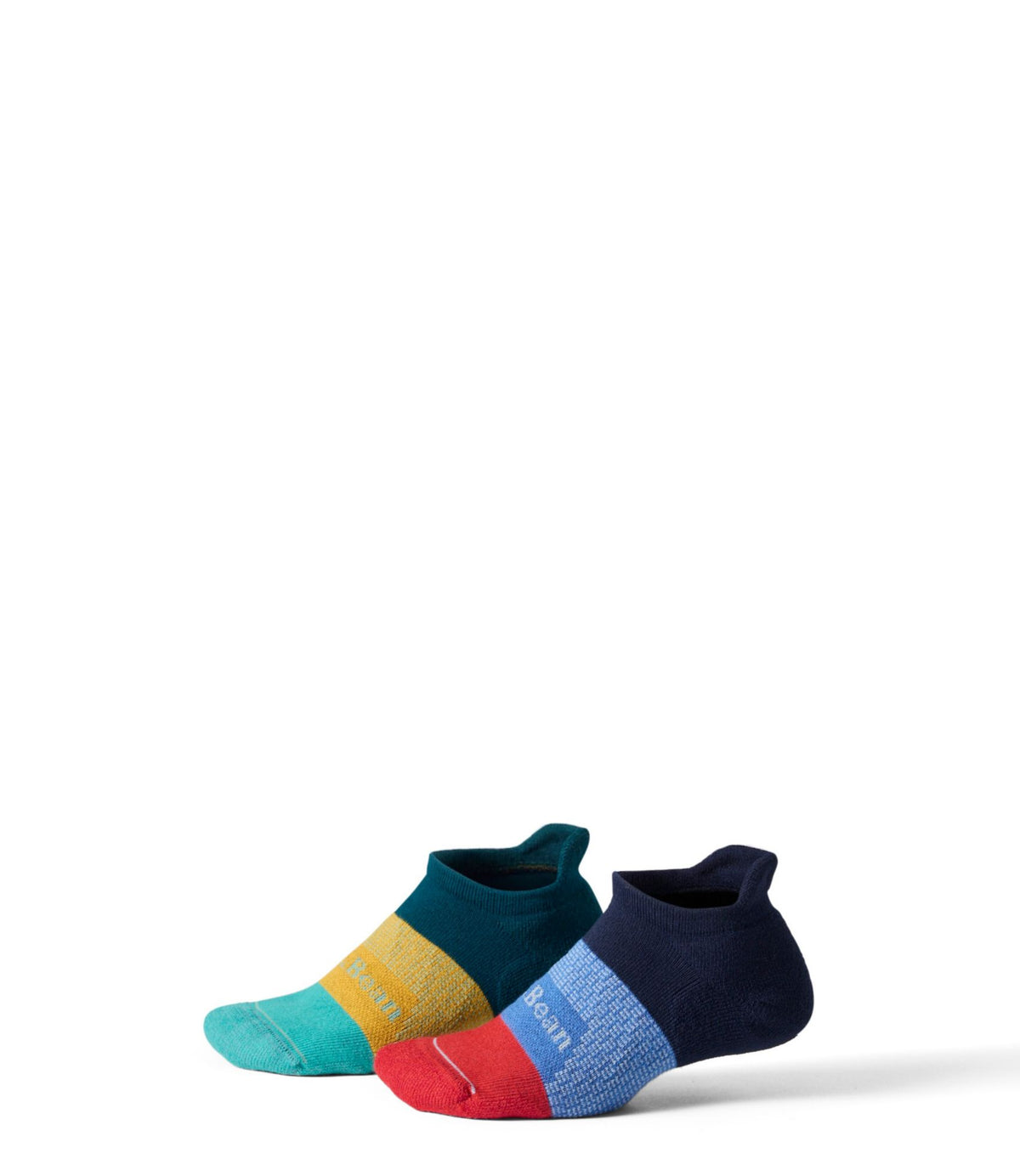 L.L.Bean Kids' L.L.Bean Athletic Ankle Socks, 2-Pack Classic Navy/Deepest Green