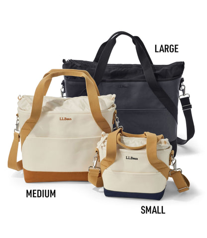 L.L.Bean Nor'easter Insulated Tote, Medium Classic Navy/Cream/Canyon Khaki