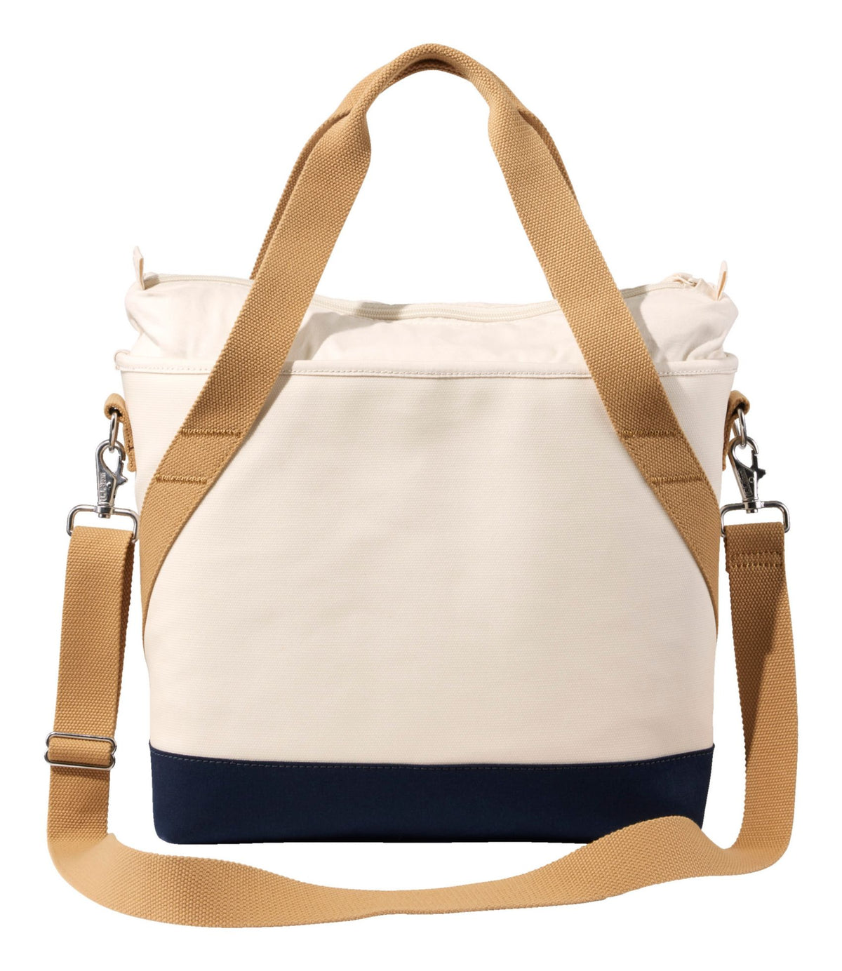 L.L.Bean Nor'easter Insulated Tote, Medium Classic Navy/Cream/Canyon Khaki