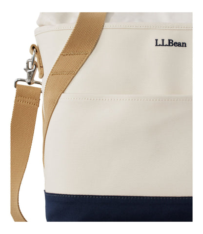 L.L.Bean Nor'easter Insulated Tote, Medium Classic Navy/Cream/Canyon Khaki