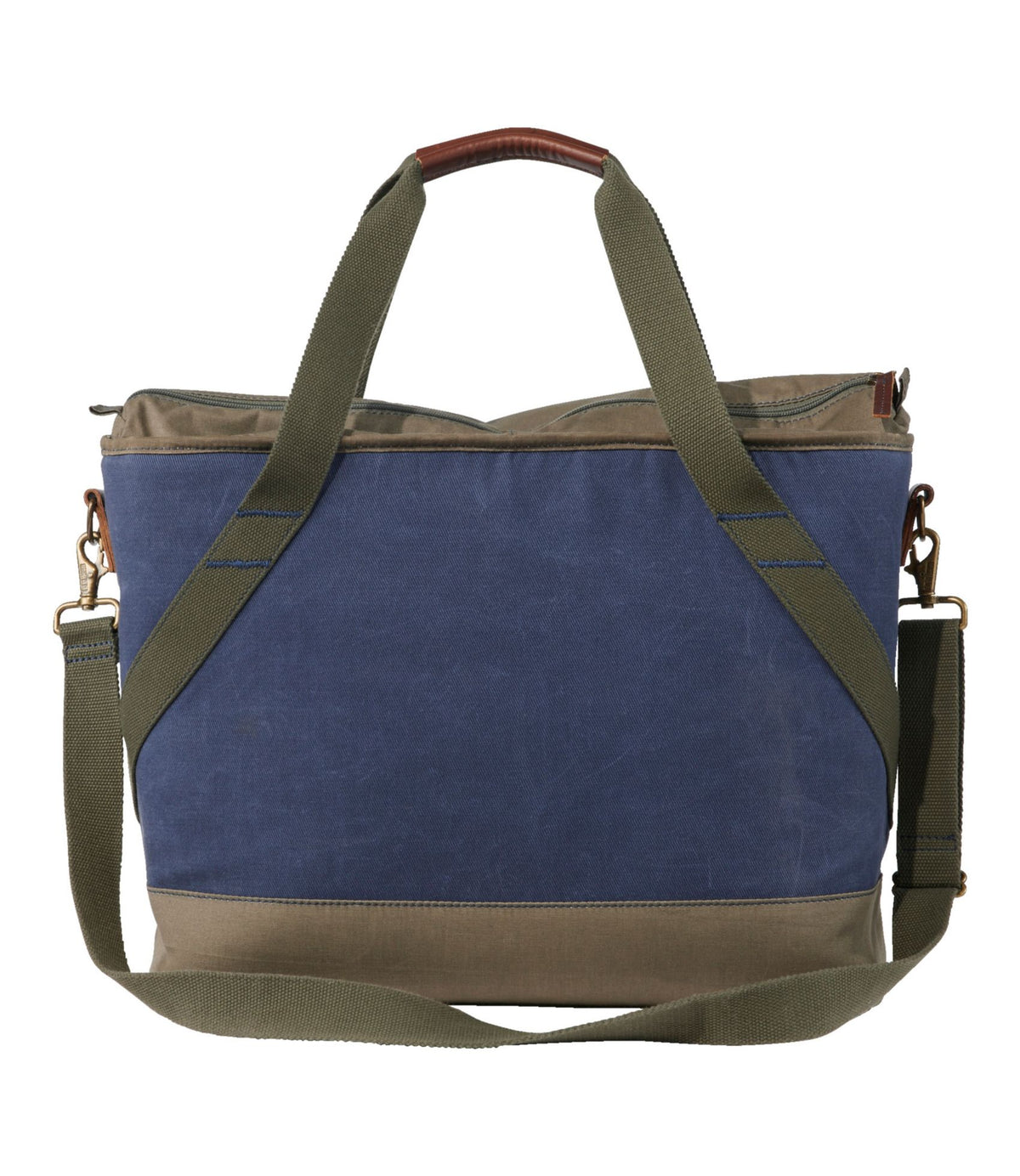 L.L.Bean Insulated Waxed-Canvas Tote, Large Navy
