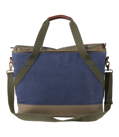 L.L.Bean Insulated Waxed-Canvas Tote, Large Navy