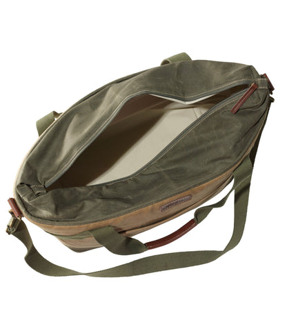 L.L.Bean Insulated Waxed-Canvas Tote, Large Navy