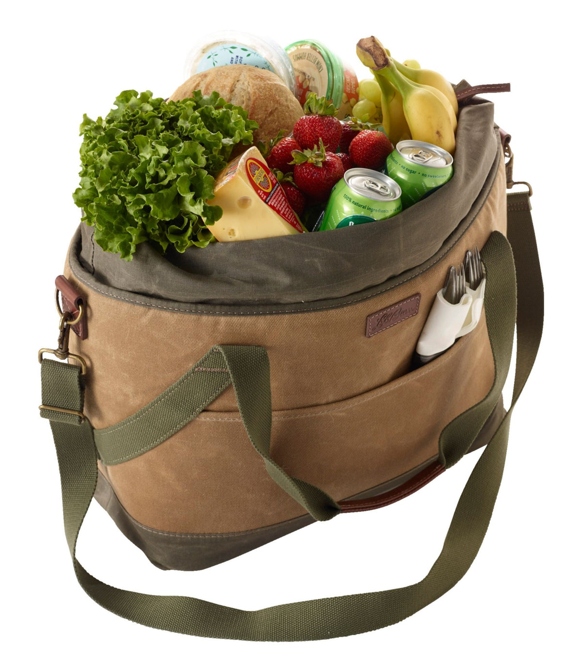 L.L.Bean Insulated Waxed-Canvas Tote, Large Navy