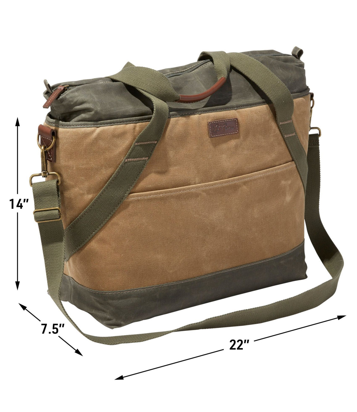 L.L.Bean Insulated Waxed-Canvas Tote, Large Navy