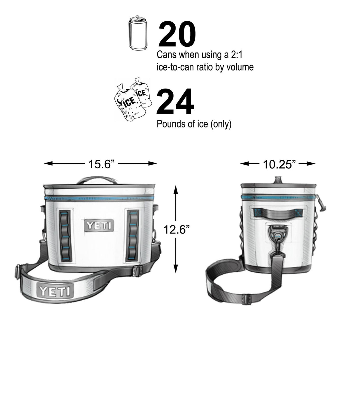 L.L.Bean Yeti Hopper Flip 18 Cooler Charcoal