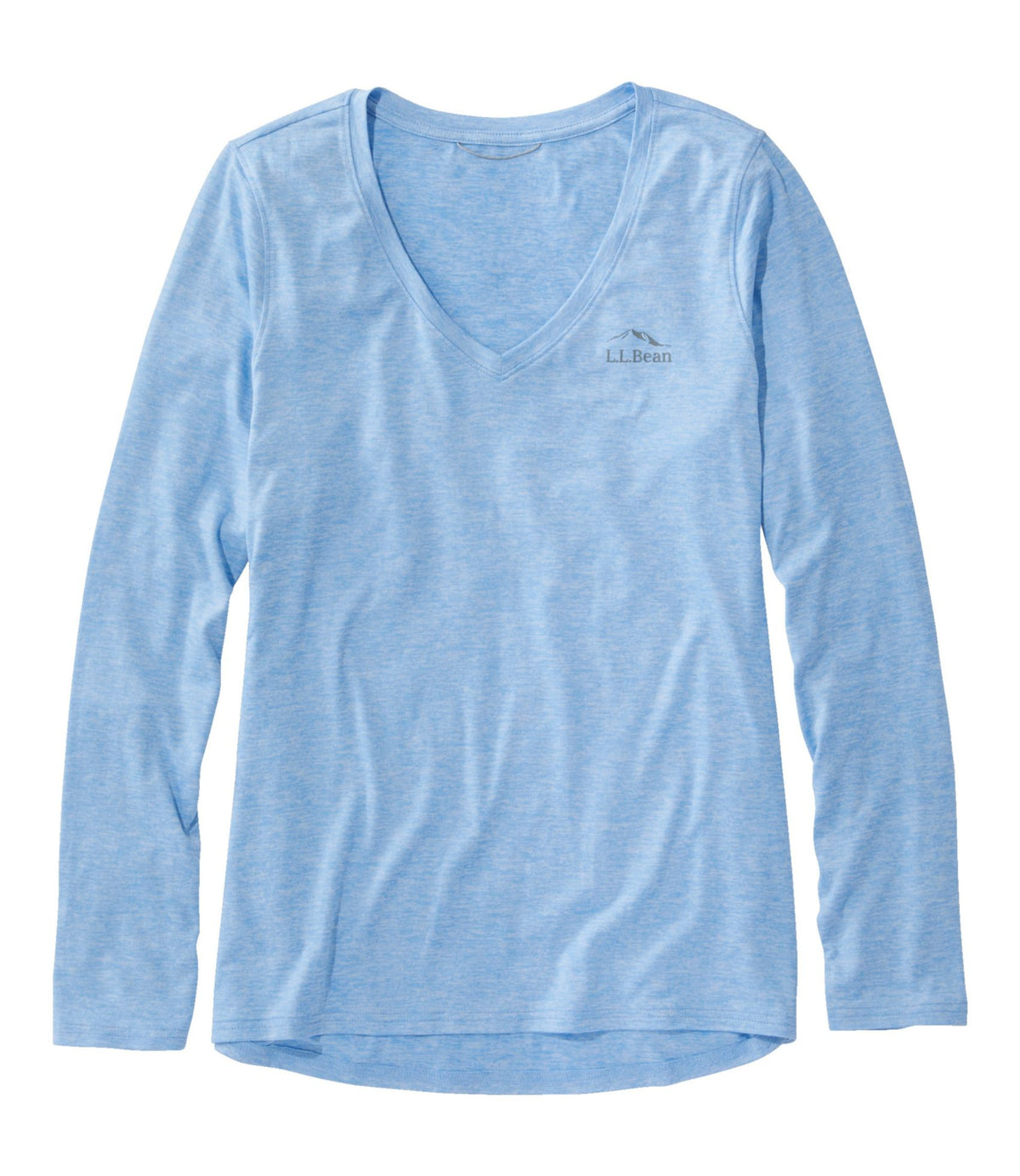 L.L.Bean Women's Insect Shield Pro Knit Crew Blue Aster Heather