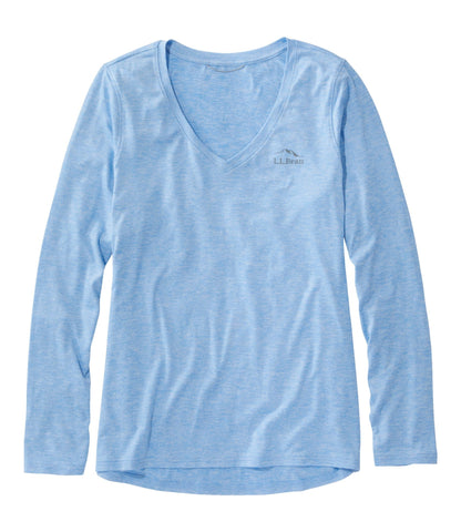 L.L.Bean Women's Insect Shield Pro Knit Crew Blue Aster Heather