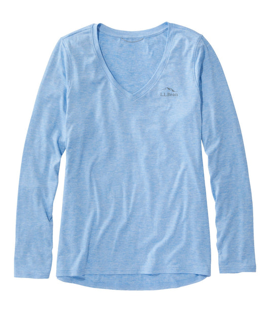 L.L.Bean Women's Insect Shield Pro Knit Crew Blue Aster Heather
