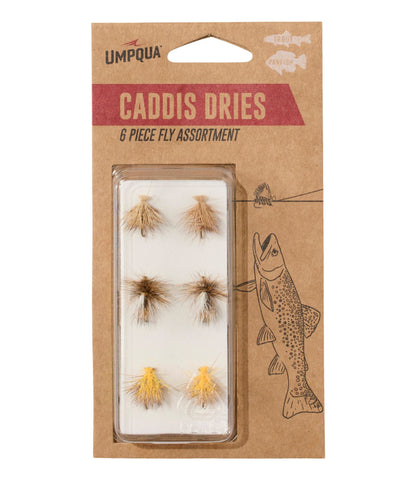 L.L.Bean Umpqua Caddis Dry Fly Assortment, 6 flies