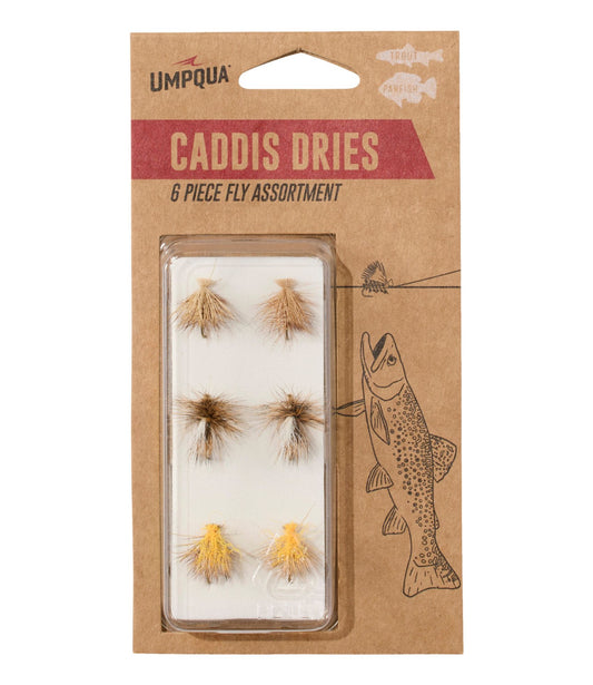 L.L.Bean Umpqua Caddis Dry Fly Assortment, 6 flies