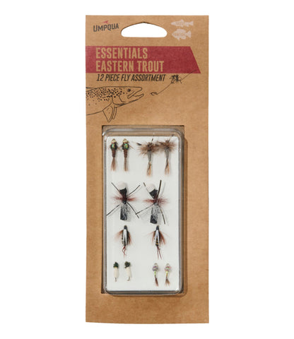 L.L.Bean Umpqua Essential Eastern Trout Fly Assortment, 12 flies