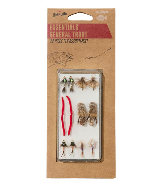 L.L.Bean Umpqua Essentials Trout Fly Assortment, 12 flies