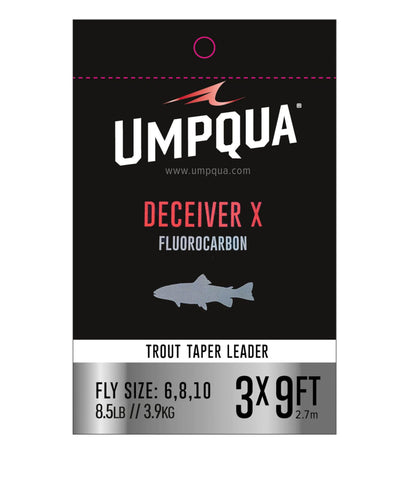 L.L.Bean Umpqua Deceiver X Fluorocarbon Leaders, 9' Clear