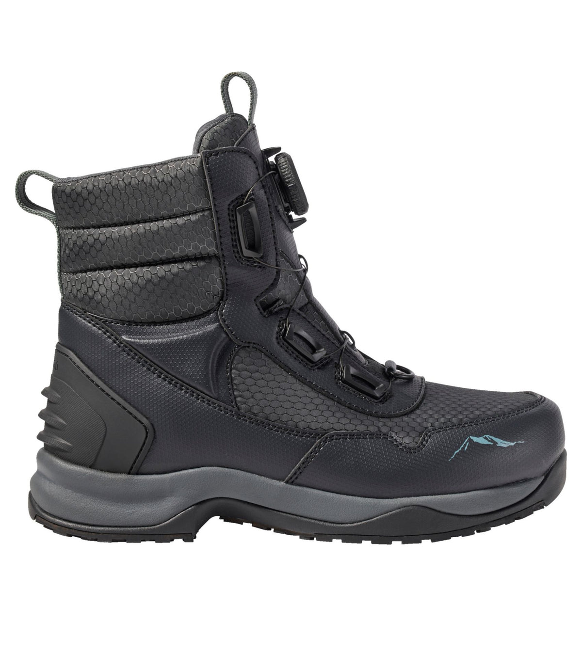L.L.Bean Men's Rapid River Pro BOA® Wading Boot, Studded Dark Black