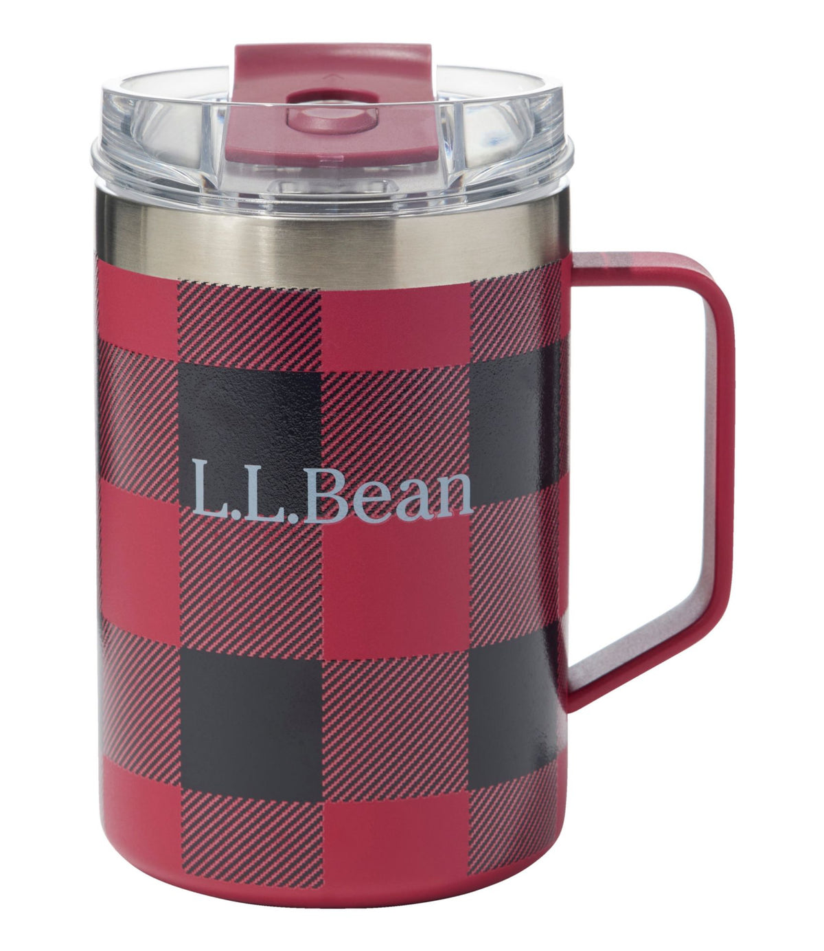 L.L.Bean L.L.Bean Insulated Camp Mug, 16 oz. Print Buffalo Plaid