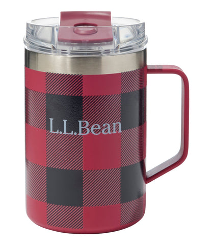 L.L.Bean L.L.Bean Insulated Camp Mug, 16 oz. Print Buffalo Plaid