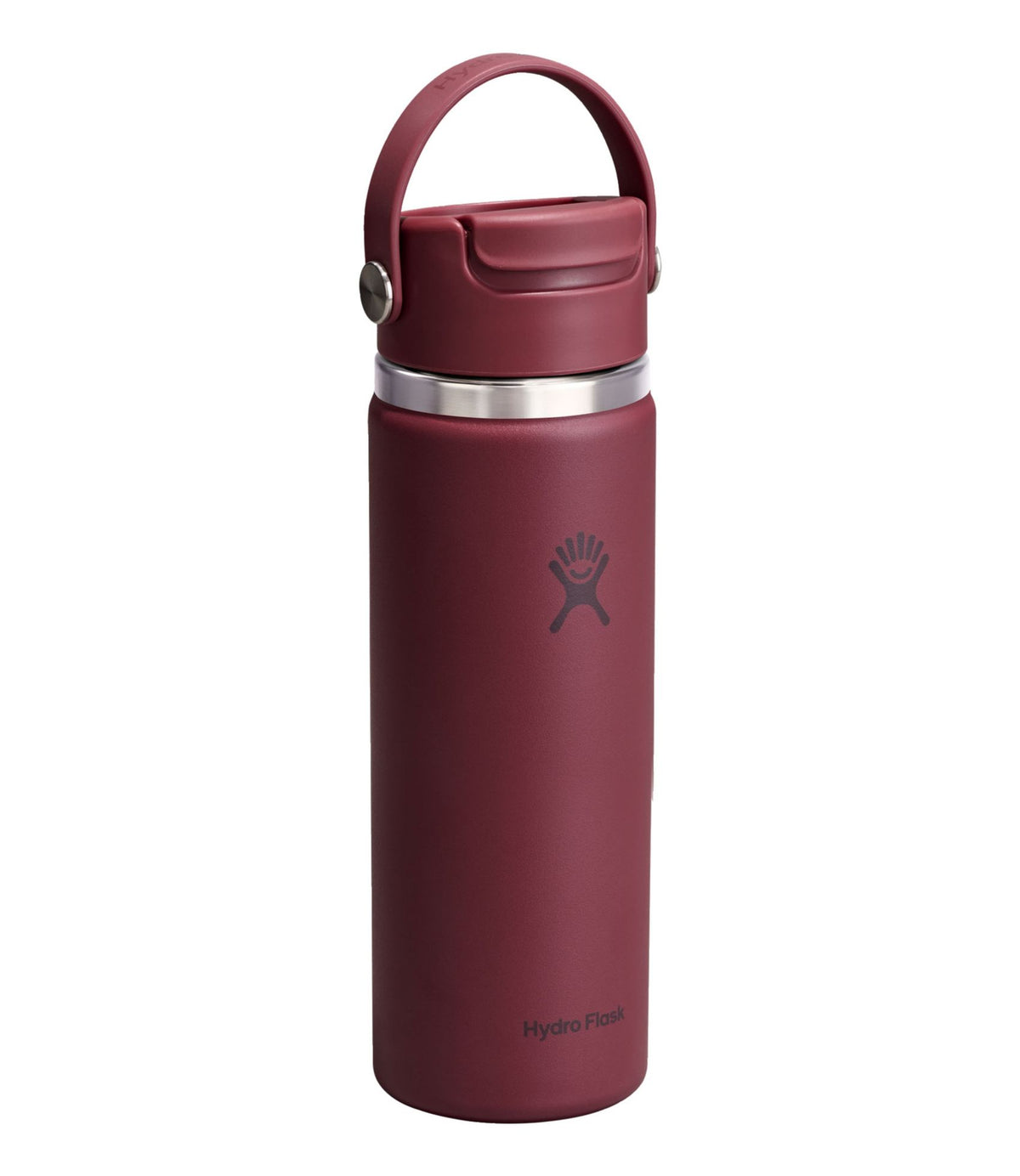 L.L.Bean Hydro Flask Travel Mug with Flip Sip Cap, 20 oz. Burgundy