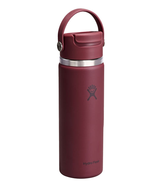 L.L.Bean Hydro Flask Travel Mug with Flip Sip Cap, 20 oz. Burgundy