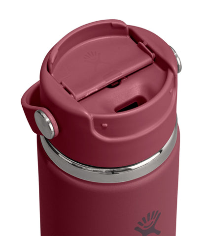 L.L.Bean Hydro Flask Travel Mug with Flip Sip Cap, 20 oz. Burgundy