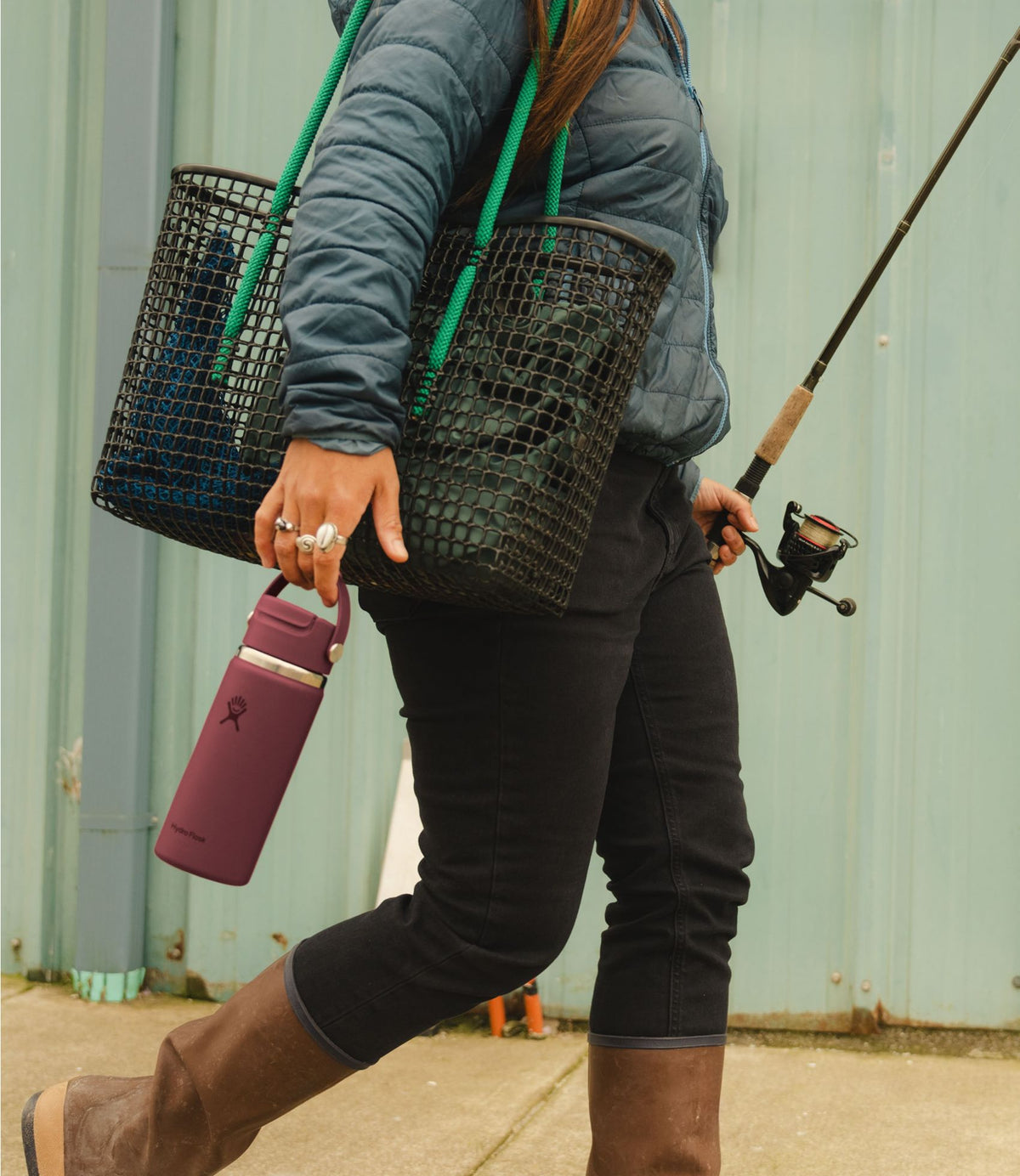 L.L.Bean Hydro Flask Travel Mug with Flip Sip Cap, 20 oz. Burgundy