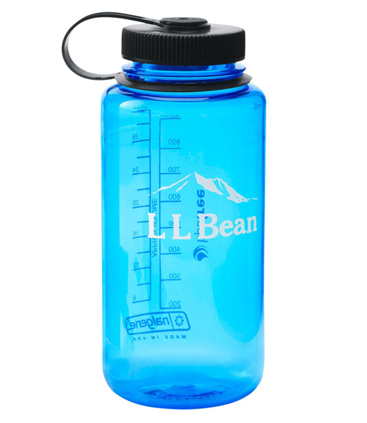 L.L.Bean Nalgene Sustain Wide Mouth Water Bottle with L.L.Bean Logo, 32 oz. Blue