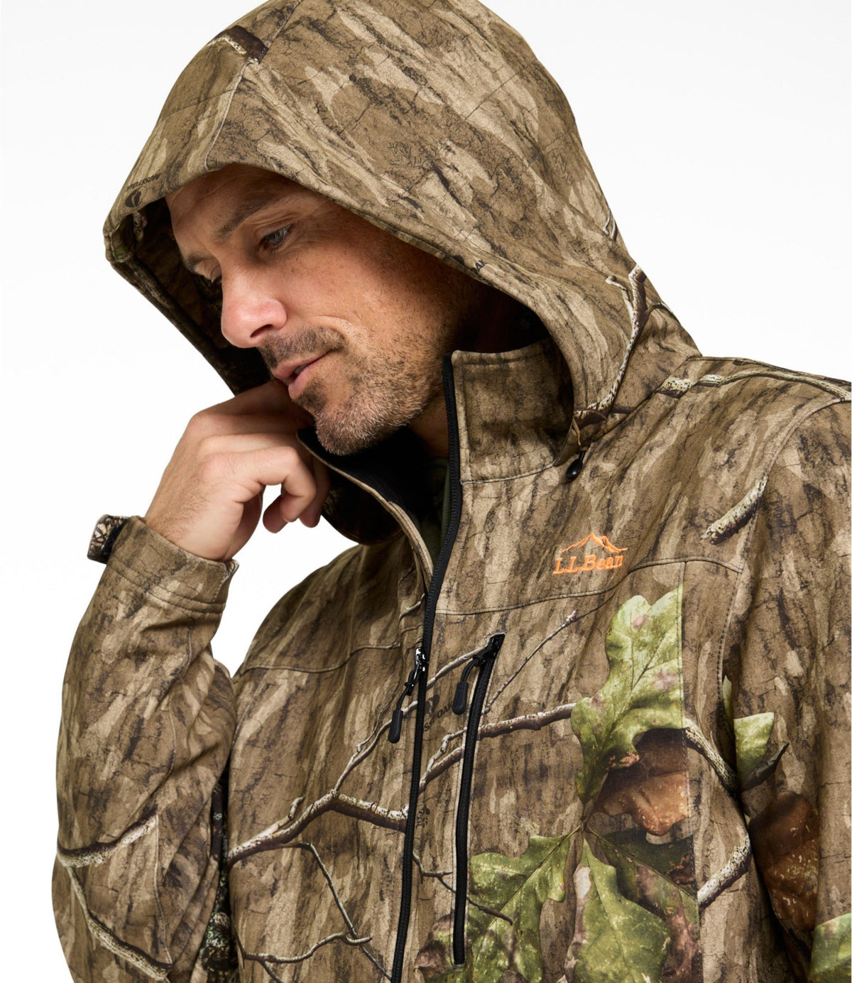 L.L.Bean Men's Hunter's Pathfinder Softshell Jacket, Camo Mossy Oak Country Roots