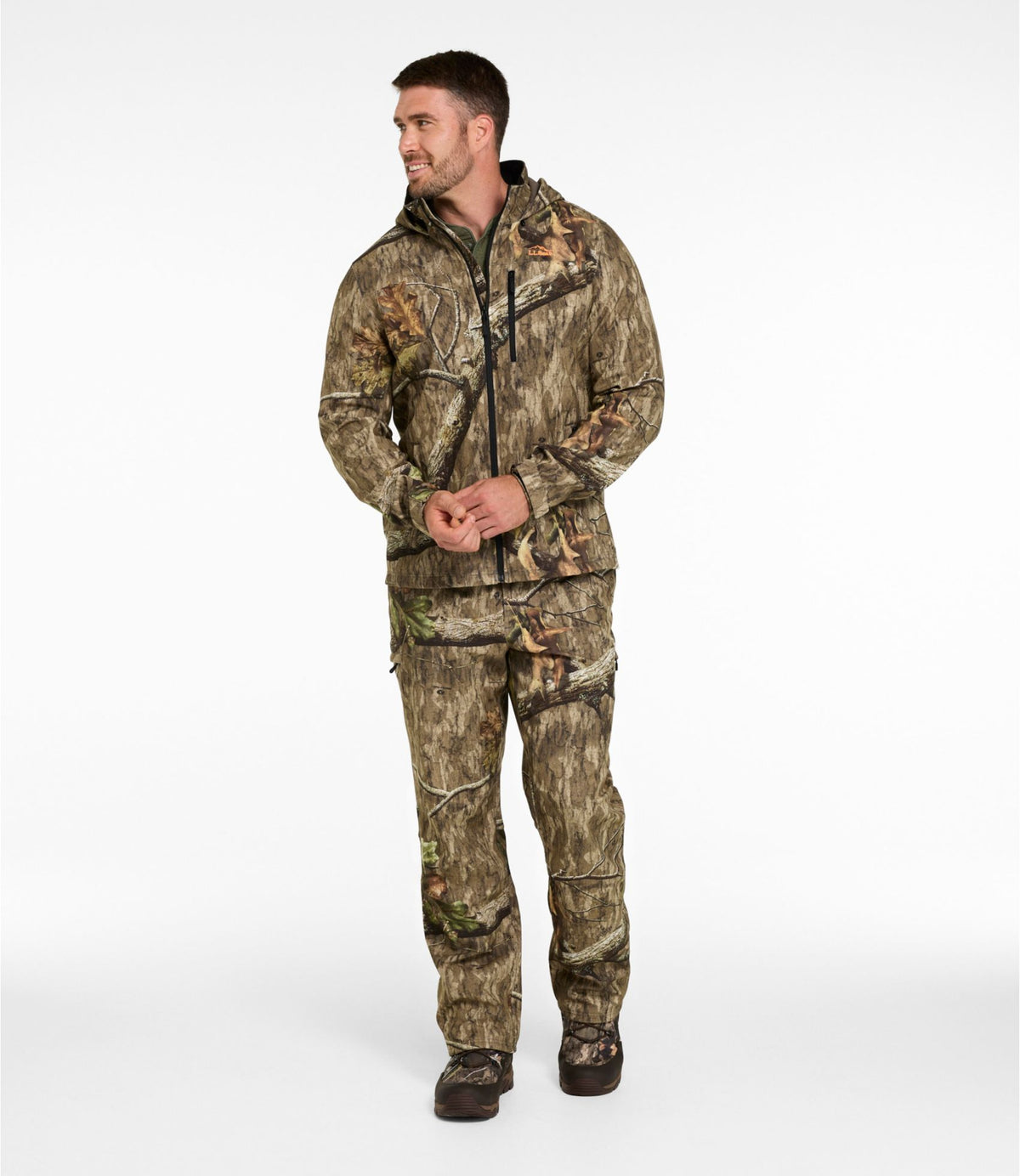 L.L.Bean Men's Hunter's Pathfinder Softshell Jacket, Camo Mossy Oak Country Roots