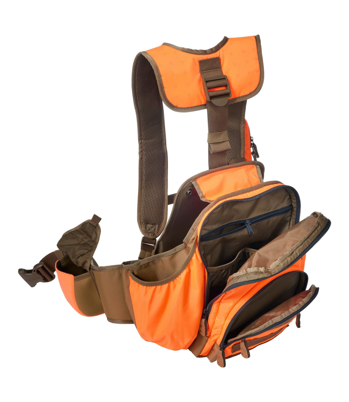 L.L.Bean Upland Vest Pack II Blaze Orange/Light Saddle/Maple Brown